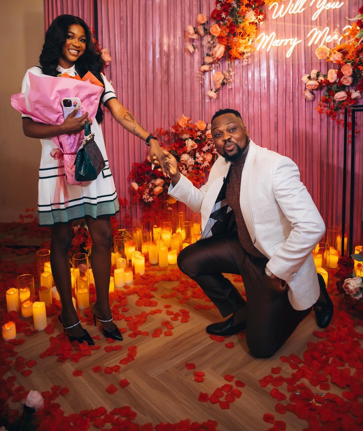 Egungun Of Lagos stunned fans with a heartfelt proposal to his girlfriend