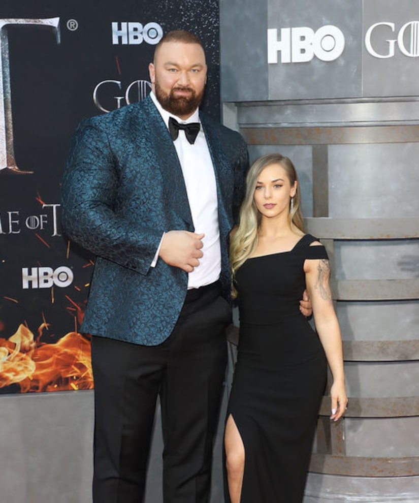 Hafþór Júlíus Björnsson and wife